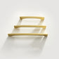 Gold Brass Curved Cabinet Pulls and Drawer Handles