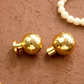 Hammered Gold Brass Cabinet Knobs, Single Hole