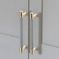 Two-Tone Ribbed Aluminum Alloy Cabinet and Drawer Pulls