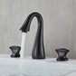 Simple 2 Handle 3 Hole Bathroom Sink With Faucet