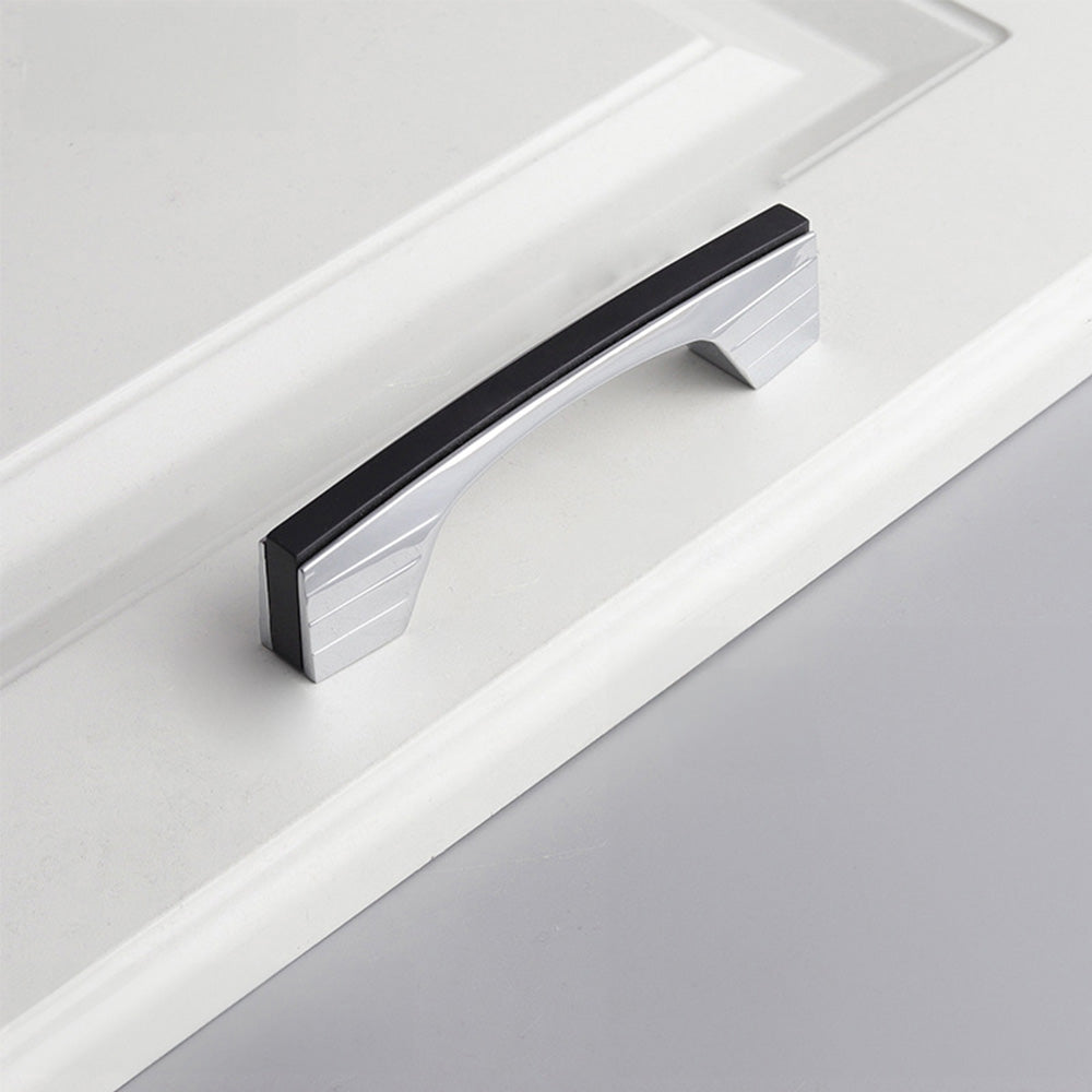 Two-Tone Flat Bar Cabinet Pulls with Flared Ends