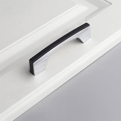 Two-Tone Flat Bar Cabinet Pulls with Flared Ends
