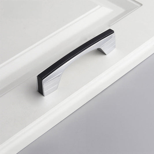 Two-Tone Flat Bar Cabinet Pulls with Flared Ends