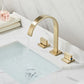 Deck Mounted 2 Handles Waterfall Bathroom Faucets