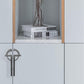 Paired Half Moon Cabinet Pulls with Bar Handles