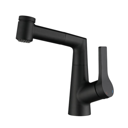 Valenza Modern Height-Adjustable Pull-Out Bathroom Sink Faucet with Dual Spray Modes