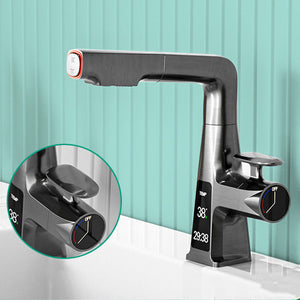 Pull-out Dual-mode Digital Display Bathroom Basin Faucet