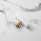 Marble-Look Square Cabinet Pulls and Single-Hole Handles