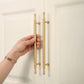 Brushed Brass Vintage Cabinet Pulls and Door Handles