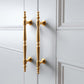 Gold Turned Bar Cabinet Handles and Drawer Pulls