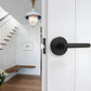 Gold and Black Interior Door Lever Handles for Bedroom and Hallway Doors