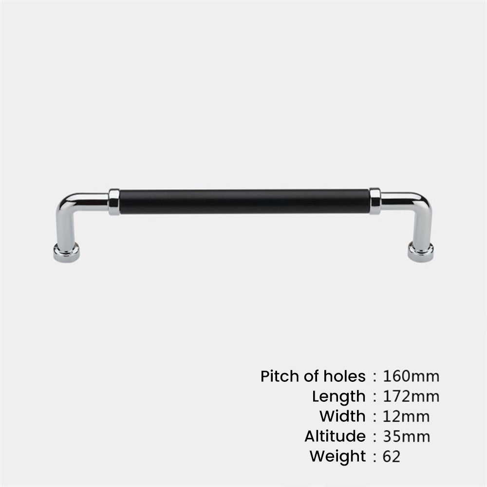 Two-Tone Round Bar Cabinet Pulls and Knobs for Dressers