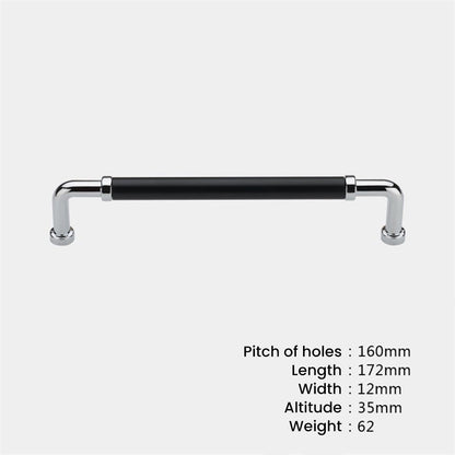 Two-Tone Round Bar Cabinet Pulls and Knobs for Dressers