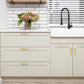 Square Brushed Gold Cabinet Pulls For Kitchen
