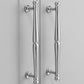 Chrome-Finish Brass Bar Cabinet Pulls and Drawer Handles