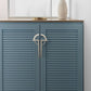 Paired Half Moon Cabinet Pulls with Bar Handles