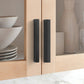 Black Finger Edge Cabinet Pulls, Aluminum Alloy