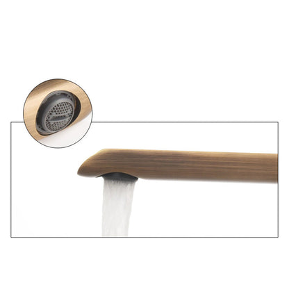 Drexon Modern Single Hole Brass Waterfall Bathroom Sink Faucet