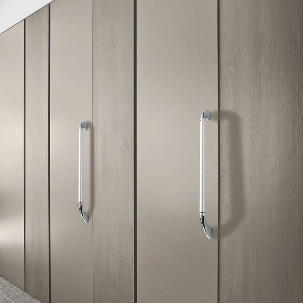 Round Bar Cabinet Pulls with Curved Tapered Feet