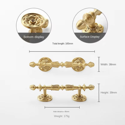 Brushed Gold Floral Cabinet Pulls and Knobs