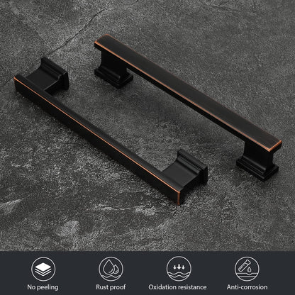 5 Inch Oil Rubbed Bronze Flat Bar Cabinet Pulls