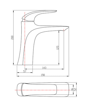 Solid Brass Single-Handle Single-Hole Bathroom Sink Faucet