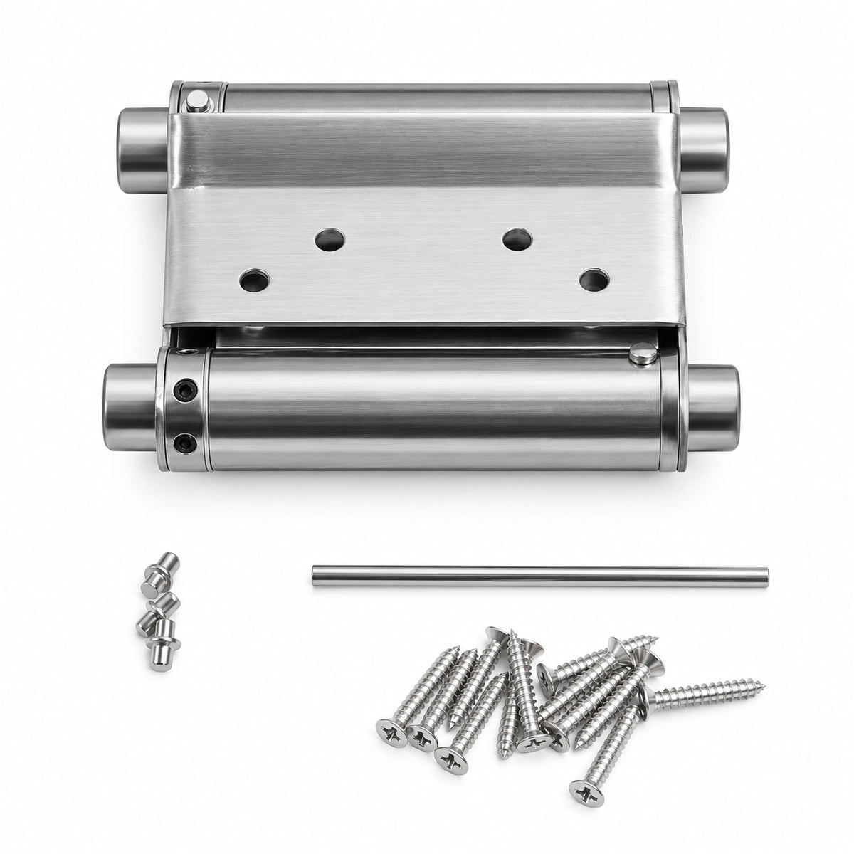 Stainless Steel Double-Action Spring Door Hinges, Self-Closing, 3-Inch to 8-Inch