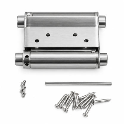 Stainless Steel Double-Action Spring Door Hinges, Self-Closing, 3-Inch to 8-Inch