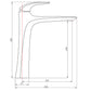Single Handle One-Hole Vessel Bathroom Sink Faucet