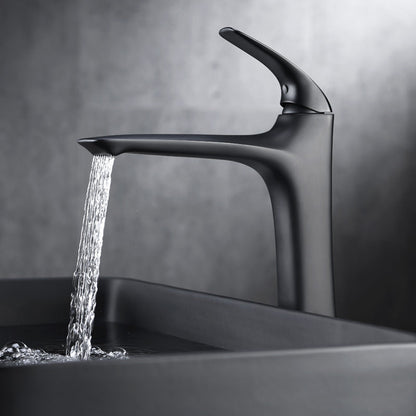 One-Hole Single Handle Brass Bathroom Sink Faucet