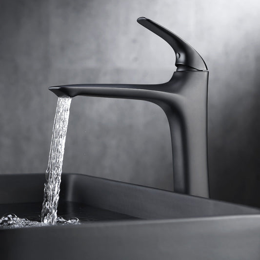 Solid Brass Single-Handle Single-Hole Bathroom Faucet