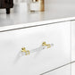 Marble Pattern T-Bar Cabinet Pulls with Gold Feet