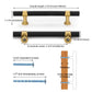 Black Gold T-Bar Cabinet Handles Kitchen Cabinet Hardware