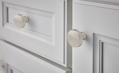 1.27 Inch Silver Brushed Nickel Round Drawer Knobs for Kitchen Cabinets