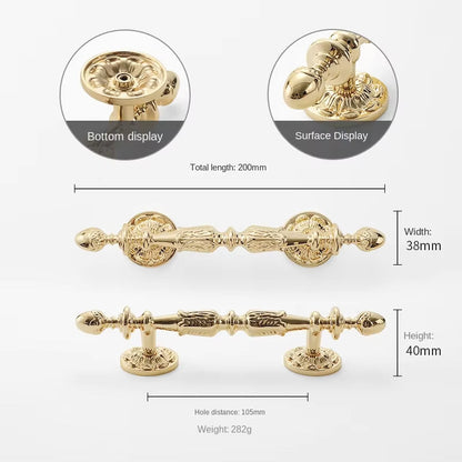 Polished Gold Floral Cabinet Pulls and Knobs