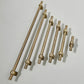 French Brass Round Bar Cabinet Pulls for Wardrobes