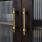 French Brass Round Bar Cabinet Pulls for Wardrobes
