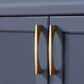 Gold Brass Curved Cabinet Pulls and Drawer Handles