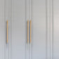 Knurled Brass Cabinet Pulls and Knobs in Gold