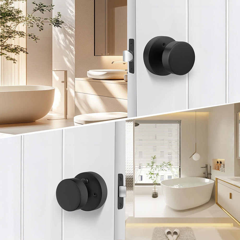 Heavy Duty Round Passage Door Knobs for Hallway and Closet Doors
