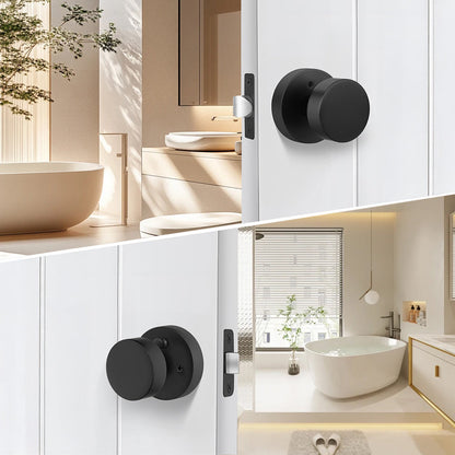 Heavy Duty Round Passage Door Knobs for Hallway and Closet Doors