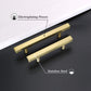 Square Brushed Gold Cabinet Pulls For Kitchen
