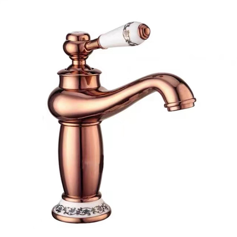 Aurex Retro Solid Brass Single Hole Bathroom Sink Faucet, Sink Mixer, Hot and Cold Water Tap