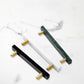 Marble-Look Square Cabinet Pulls and Single-Hole Handles