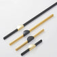 Gold / Black Half Moon Cabinet Pulls and Drawer Handles