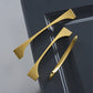 Gold Brass Curved Cabinet Pulls and Drawer Handles
