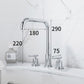 Dual Lever Brass Bathroom Sink Faucets