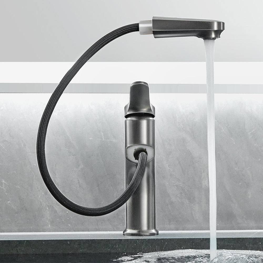 Wexler Single Handle Pull-Out Bathroom Sink Faucet with Hot and Cold Control