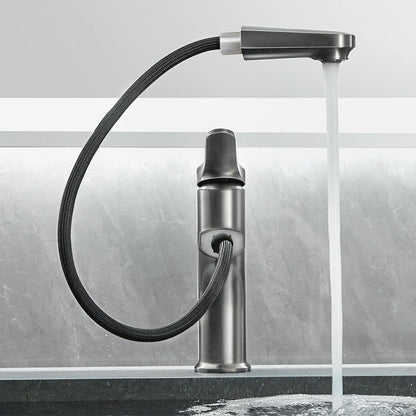 Wexler Single Handle Pull-Out Bathroom Sink Faucet with Hot and Cold Control