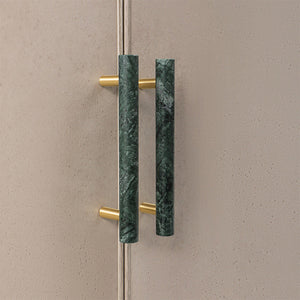 Marble T-Bar Cabinet Pulls with Gold-Tone Posts